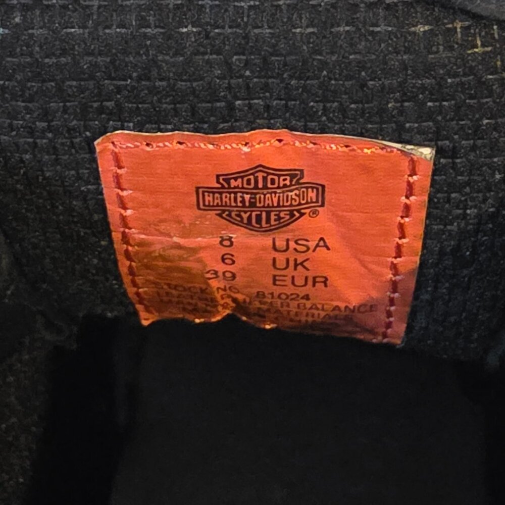 Authentic Harley Davidson Biker Boots- Size 8 - Picture 12 of 14